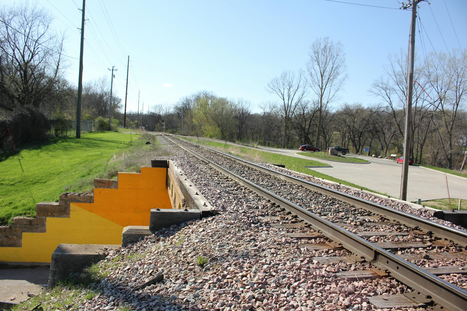 Looking west